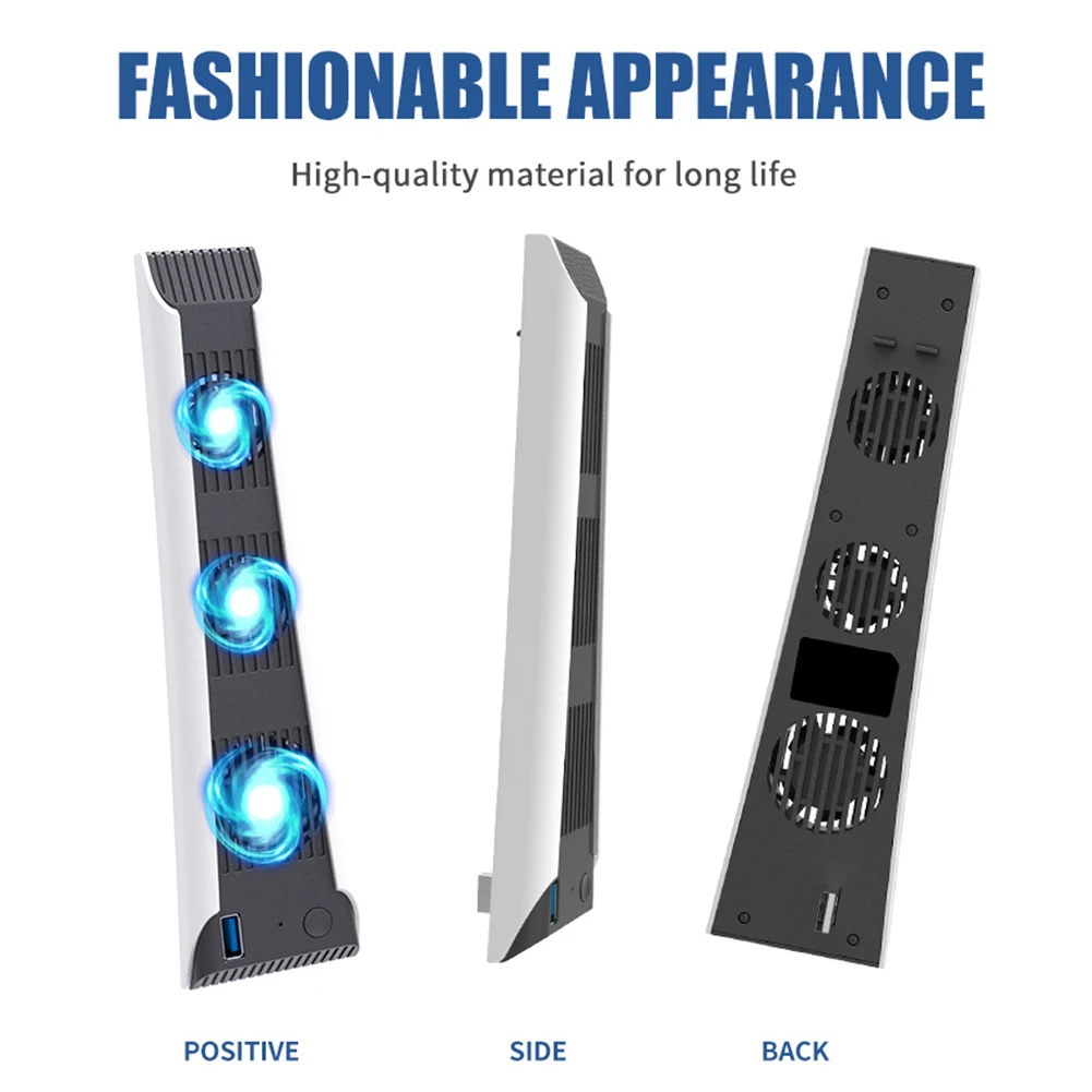Cooling Stand for PS5 Controller Game Console Cooler Fan Radiators Vertical Holder Bracket for Play Station 5 Accessories