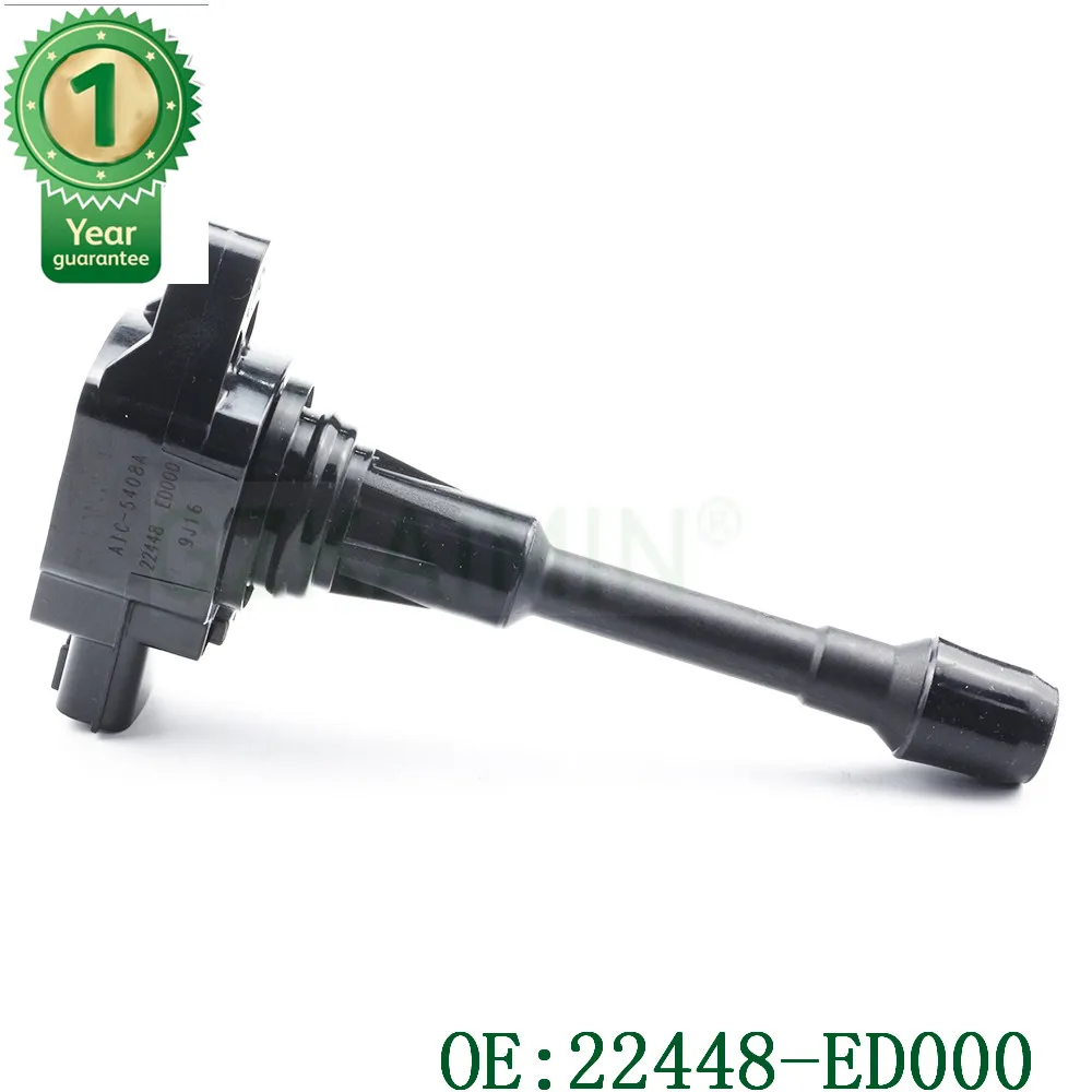 TOP QUALITY SET OF 4 High Quality Brand NEW IGNITION COIL PACK 22448-ED000 AIC-5408 for Nissan Versa 2007-2008 1.8 MR18DE