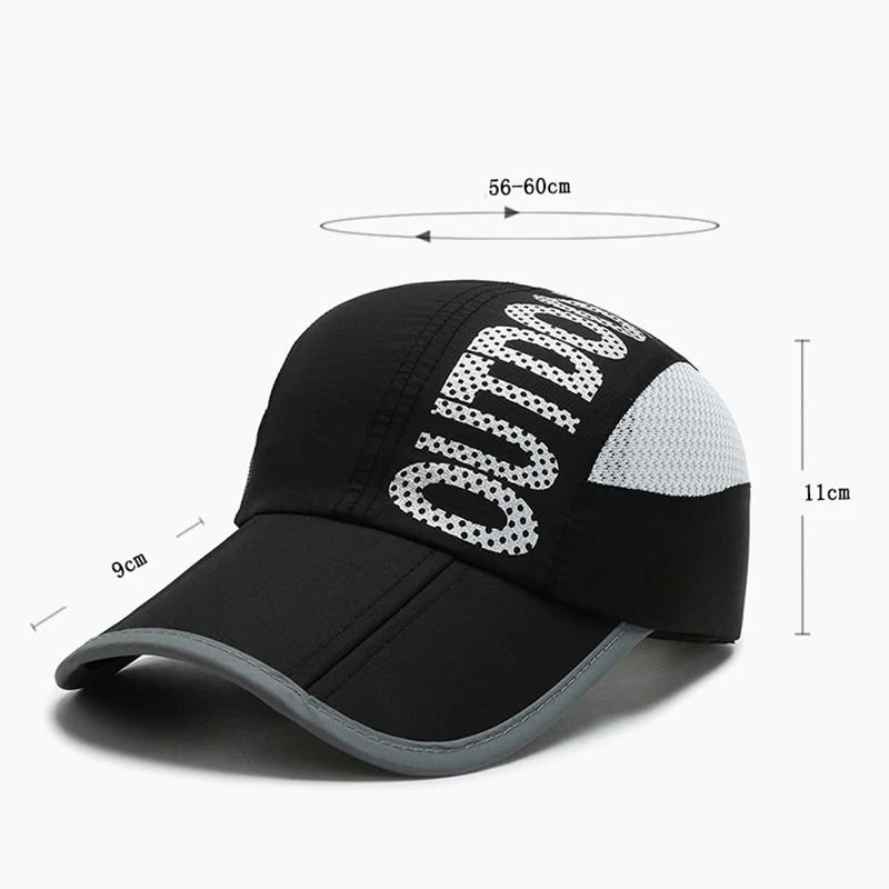 Summer Foldable Breathable Ultra-Thin Quick Drying Women Men\'s Baseball Cap Outdoor Sports Fishing Travel Climb Cycling Hat A154