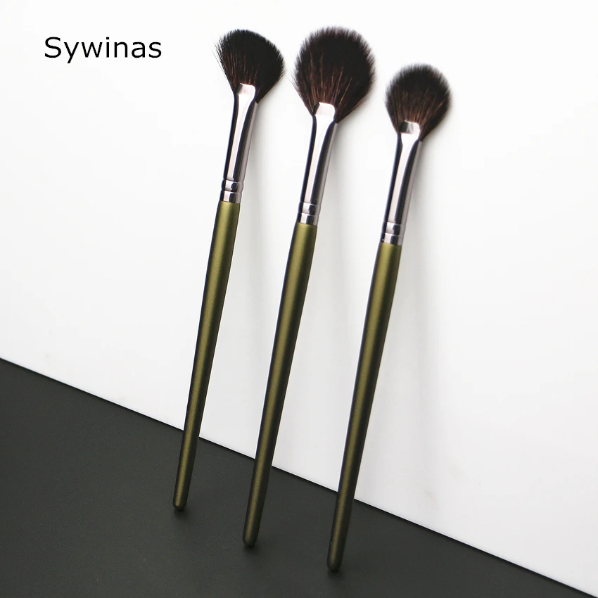 Fan Makeup Brushes Highlighter Top Goat Hair High Quality Eye Shadow Blender Contour Eyebrow Eyeshadow Powder Make Up Brush