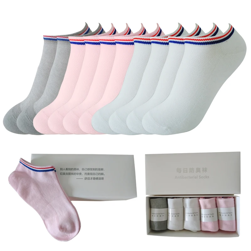 

5pairs Cotton Women Short Socks Fashion Breathable Women Ankle Socks Comfortable Solid Color Casual Socks Female Street Fashions