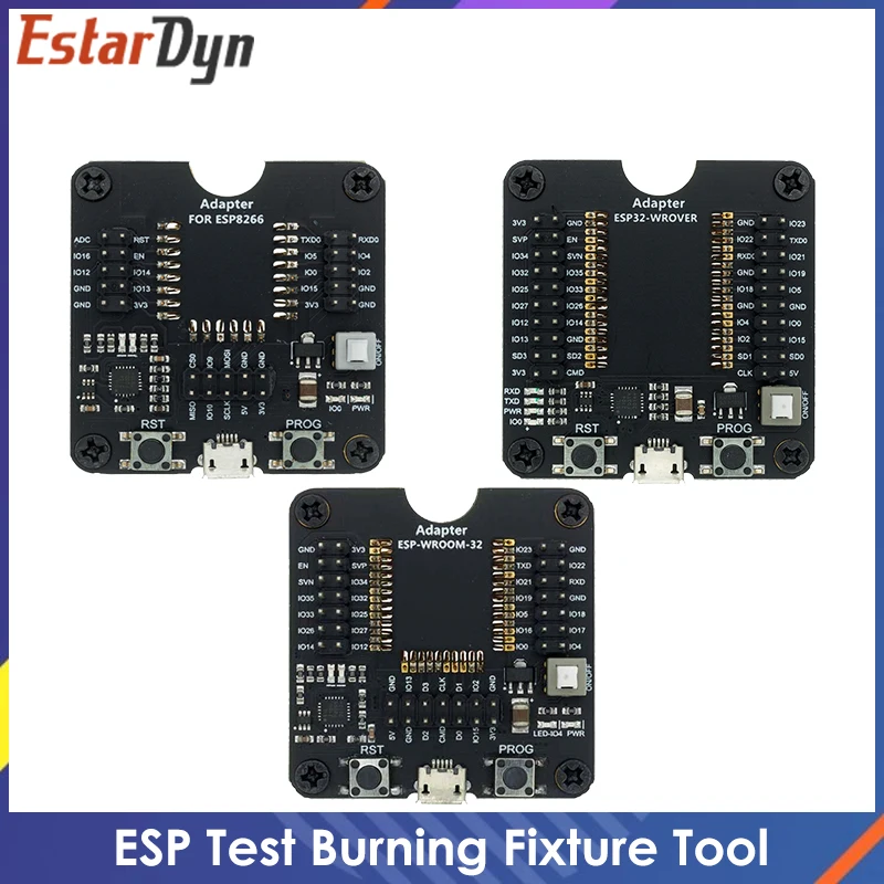 ESP-12F ESP-07S ESP-12S ESP-WROOM-32 ESP32-WROVER 개발 보드, 테스트 버닝 고정장치 도구 다운로더, ESP8266