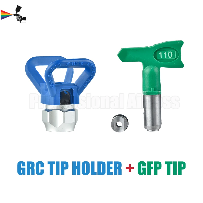 GRC Seriers Airless Tips 410 412 510 512 516 618 620 for Airless Spray Gun with Fine Finish Low Pressure Guard Thread Size 7/8N