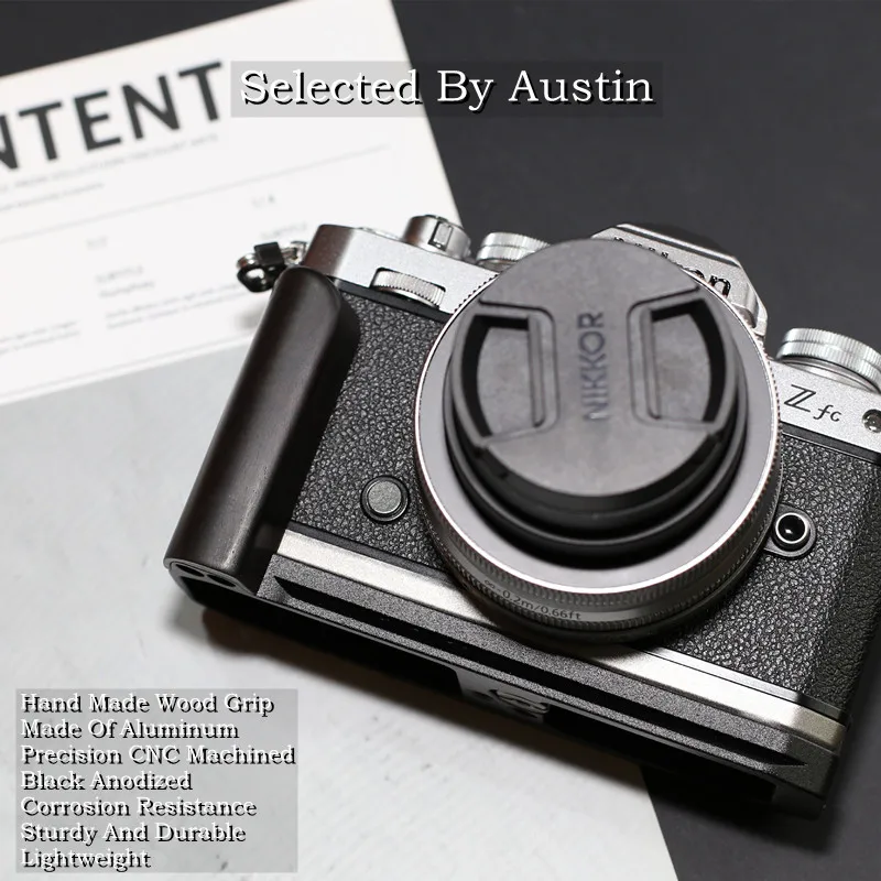 

ZFC Hand Grip Quick Release Plate L Bracket For Nikon ZFC Hand Made Arca Swiss African Black