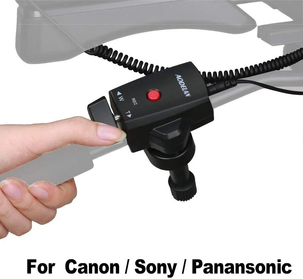 AODELAN-controlador de Zoom para videocámara Lanc, Control remoto de grabación de vídeo con Zoom, Cable de 2,5mm, para Sony, Canon, Panasoni