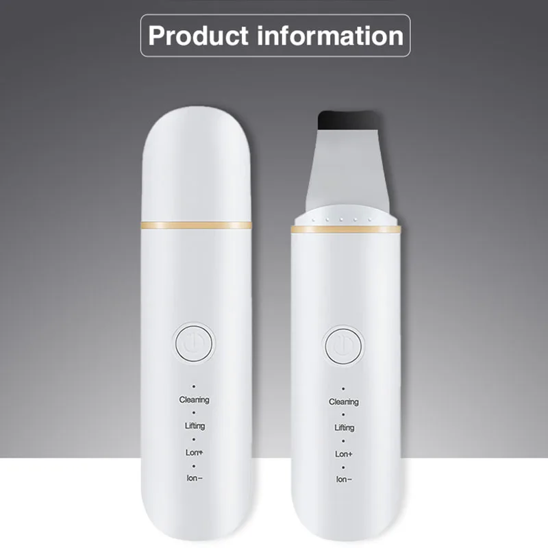 Ultraschall Haut Wäscher Vibration Gesicht Spachtel Mitesser Entferner Schaufel Sauber Kavitation Peeling Gesichts Heben