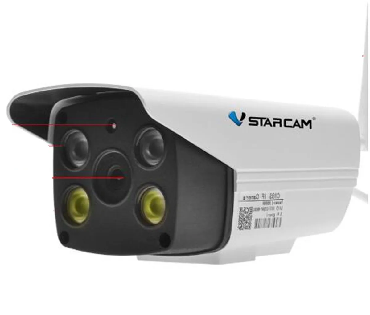 Vstarcam C18S 3MP 1296P Full Color IP Bullet Camera AI Humanoid Auto Tracking Smoke Alarm Home Security CCTV Monitor