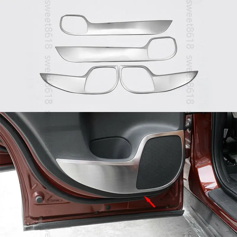 

For Honda CRV CR-V 2012 2013 2014 2015 2016 Inner Door Kick Protection Speaker Panel Cover Trim 4pcs