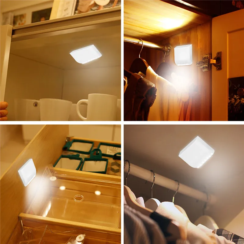 7 LEDs Under Cabinet Light Universal Wardrobe Light Sensor Led Armario Inner Hinge Lamp For Cupboard Closet Kitchen