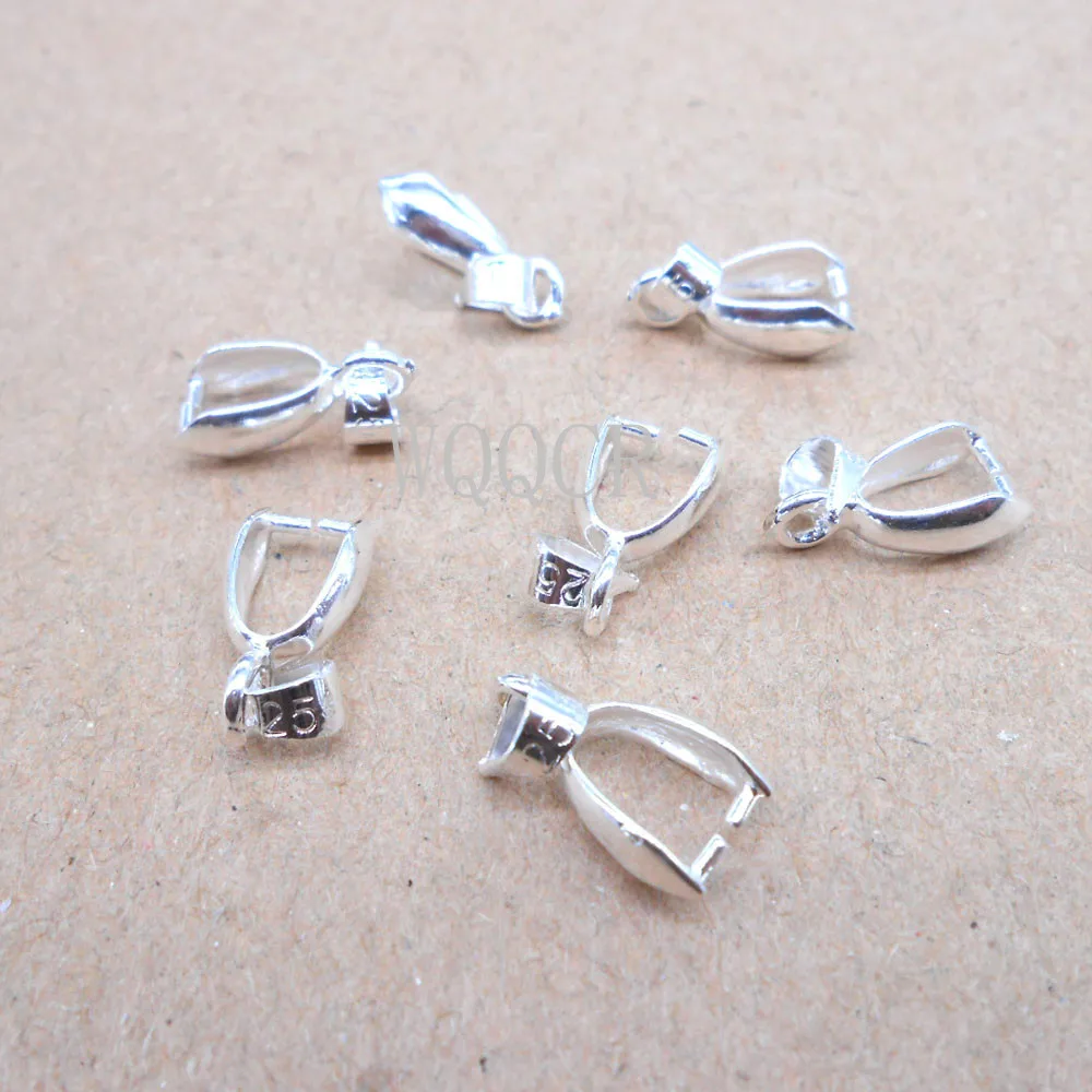 

20PCS Buckle Melon Seed Buckle Pendant Connector 925 Silver Suitable For Necklace Pendant Jewelry Finds DIY Jewelry Accessories