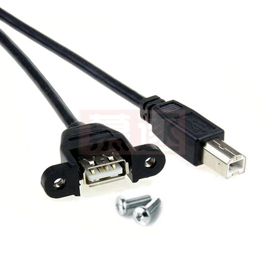 Mini USB zu USB-B Typ Drucker Verlängerung Kabel Männlich zu Weiblich Jack mit Festen Schraube Loch 30cm 50cm