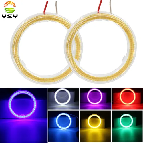 YSY-faro LED COB para coche, Bombilla de Ojos de Ángel, Halo, lámpara de anillo, luz diurna, Luz antiniebla DRL, luces decorativas, 2 unidades