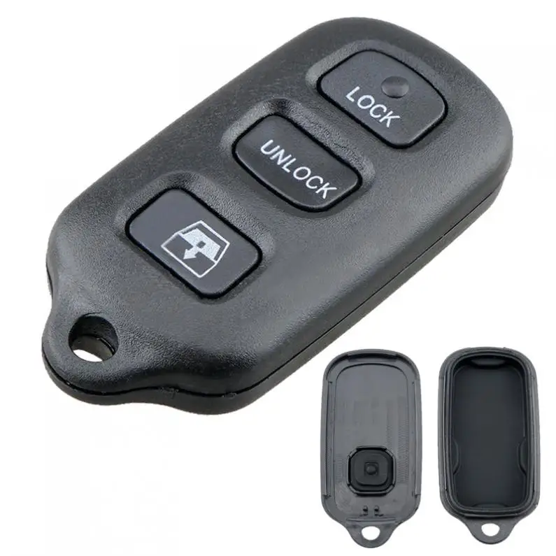 Funda de repuesto para mando a distancia de coche, carcasa negra de 4 botones, sin llave, compatible con TOYOTA 4runner Camry, 1 unidad