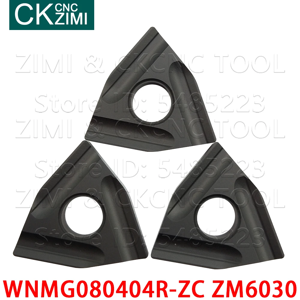 WNMG080404R-ZC ZM6030 WNMG 080404R 카바이드 인서트 슬롯 블레이드 터닝 인서트 CNC 금속 선반 공구 WNMG 080404 R for Steel