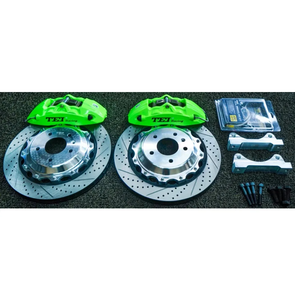 FRONT BIG BRAKE KIT 355X28MM GREEN 4 PISTON BRAKE CALIPER For CADILLAC CT4 CT5 CT6 XT5 XT6 CTS 18inch Wheel