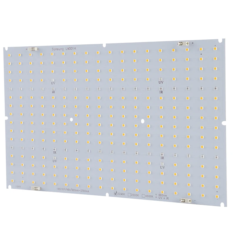 6 pezzi LM301H Quantum LED Grow Panel Board Spettro completo 3000K 3500K 4000K 660nm UV IR per illuminazione della crescita delle piante