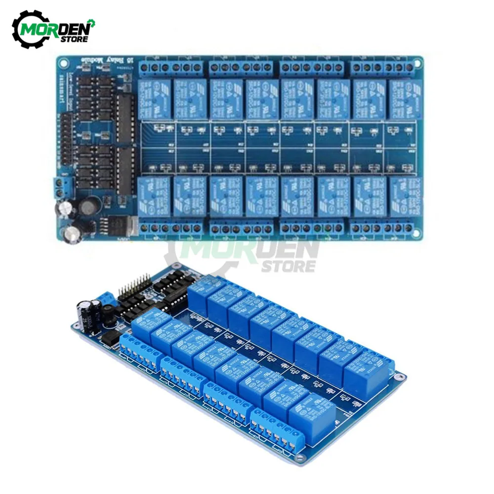 12V 16-Channel 16CH 16 CH WAY Relay Shield Module With Optocoupler LM2576 Power Supply For Arduino Board