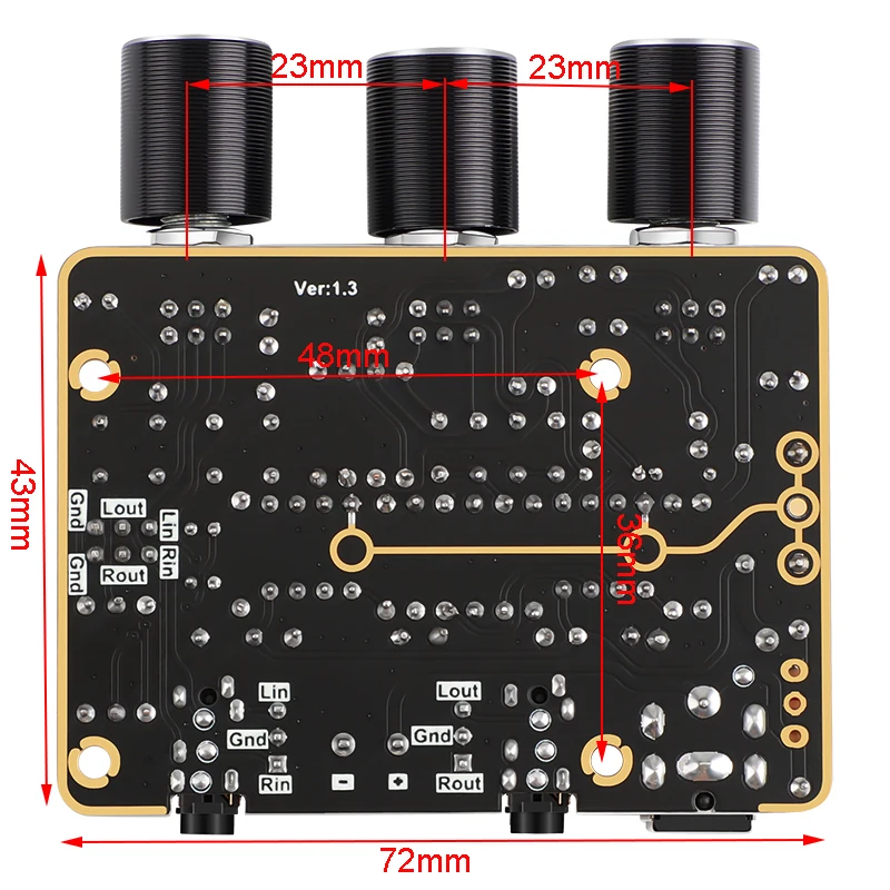 NE5532 HIFI preamplificatore amplificatore scheda tono controllo Volume Stereo regolazione bassi alti per amplificatori di potenza 1PC
