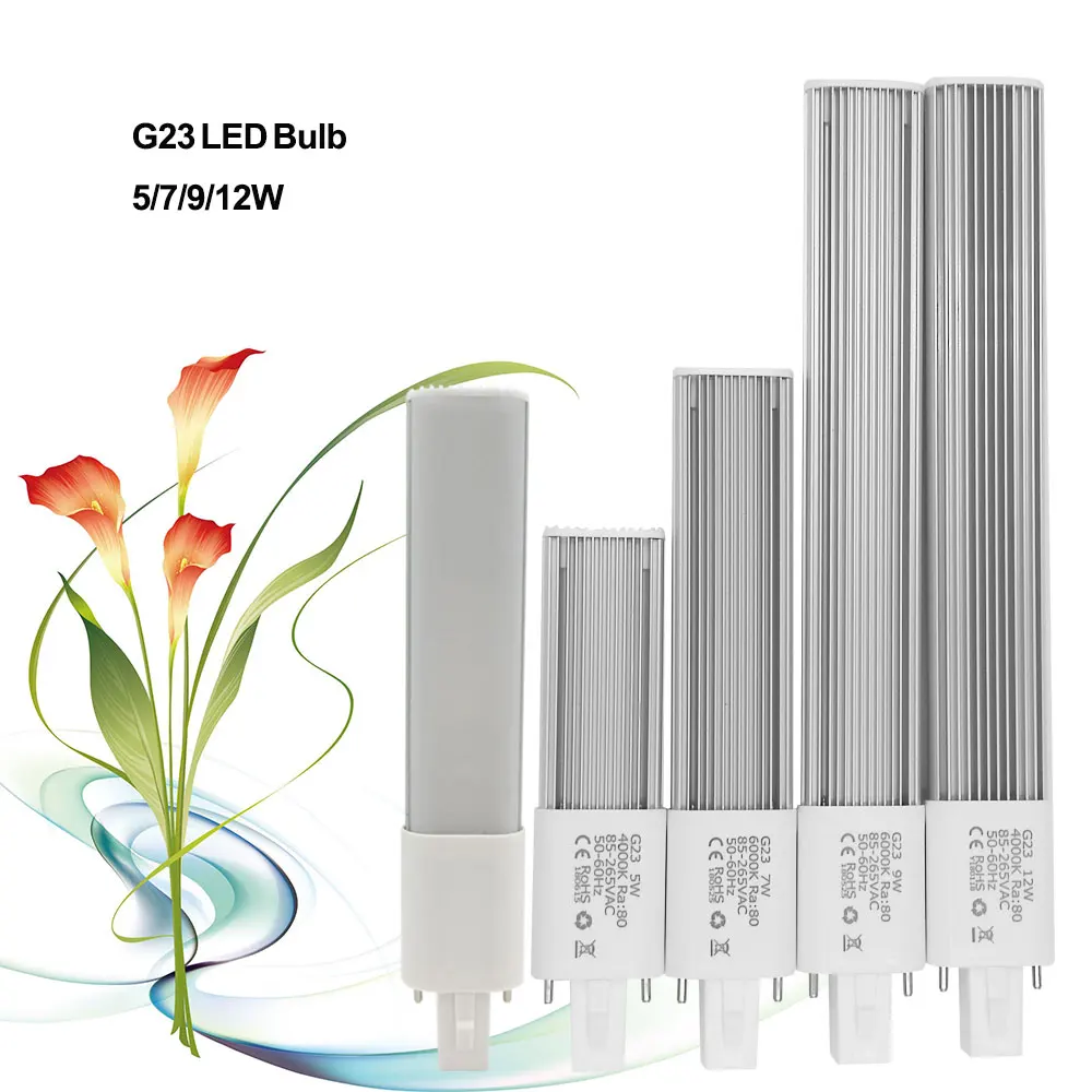 

3 года гарантии 5 Вт 7 Вт 9 Вт 12 Вт G23 Светодиодная лампа G23 Светодиодная лампа pl свет pl-s Замена