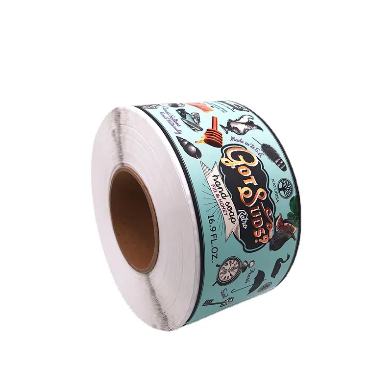 Customized Rolling Packaging Hand Soap Printed Adhesive Labels Waterproof Vinyl Plastic CMYK Colors Packing Stickers