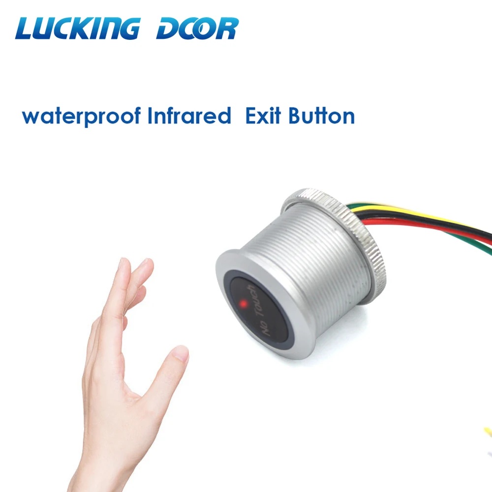 

IP68 Waterproof No Touch Exit button 304 Stainless Steel No Touch Infrared Sensor Exit Button Switch access control system