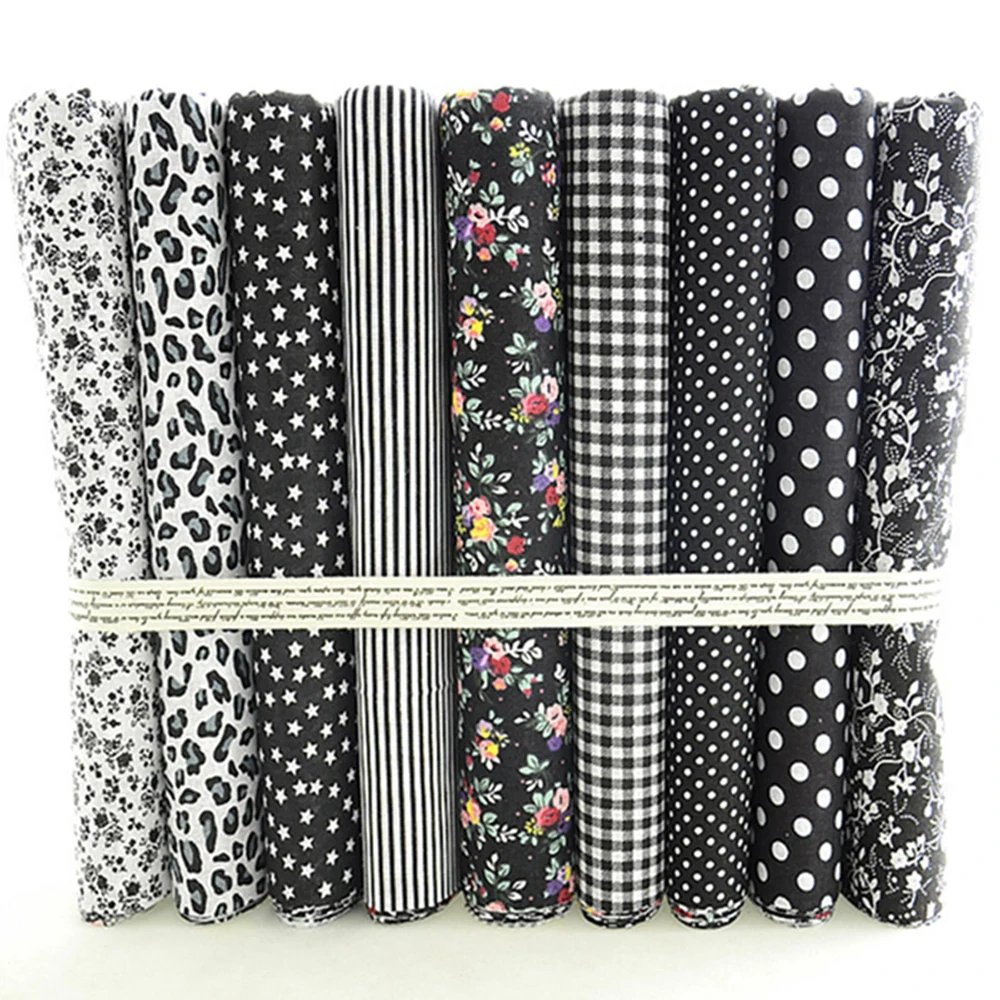 Quilting Fabric, 9/10/50 PCS 19.7x19.7 Inches Cotton Bundle Fat Quarter Patchwork for DIY Sewing Scrapbooking Dot Floral Pattern