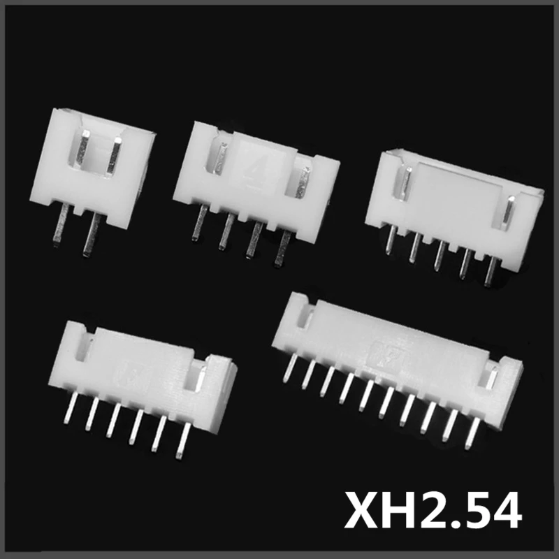 Conector de enchufe XH2.54 de 40 piezas, cabezal de Pin recto, 2p-12p, 2,54mm, 11 tipos en Total