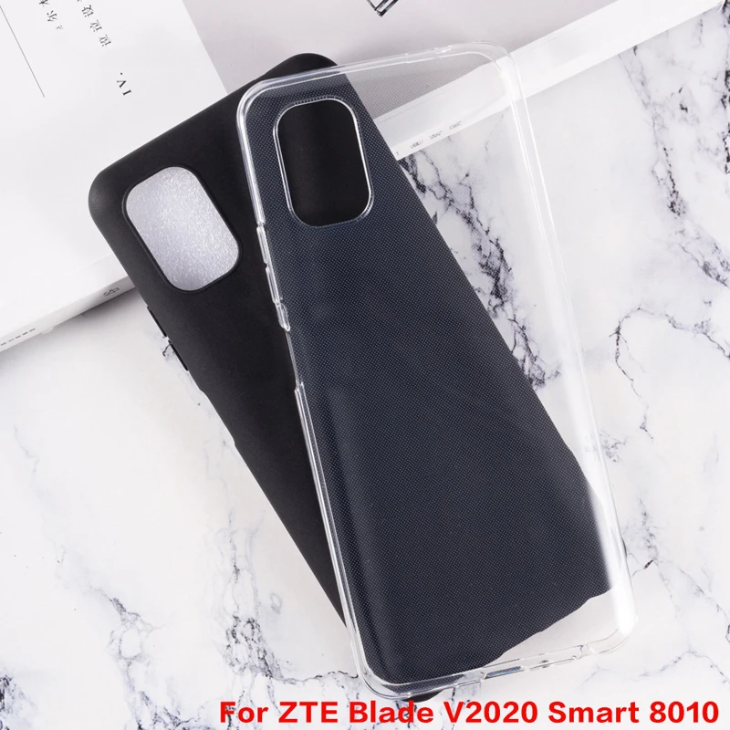 Transparent Phone Case For ZTE Blade V2020 Smart 8010 Back Cover 360 Full Protection Coque on ZTE V2020 Smart Silicone Caso Etui