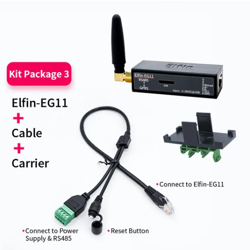 RS485 to GPRS Serial Port Device GPRS Solution for Serial Device Networking TCP/IP Protocol for Transmitting Date