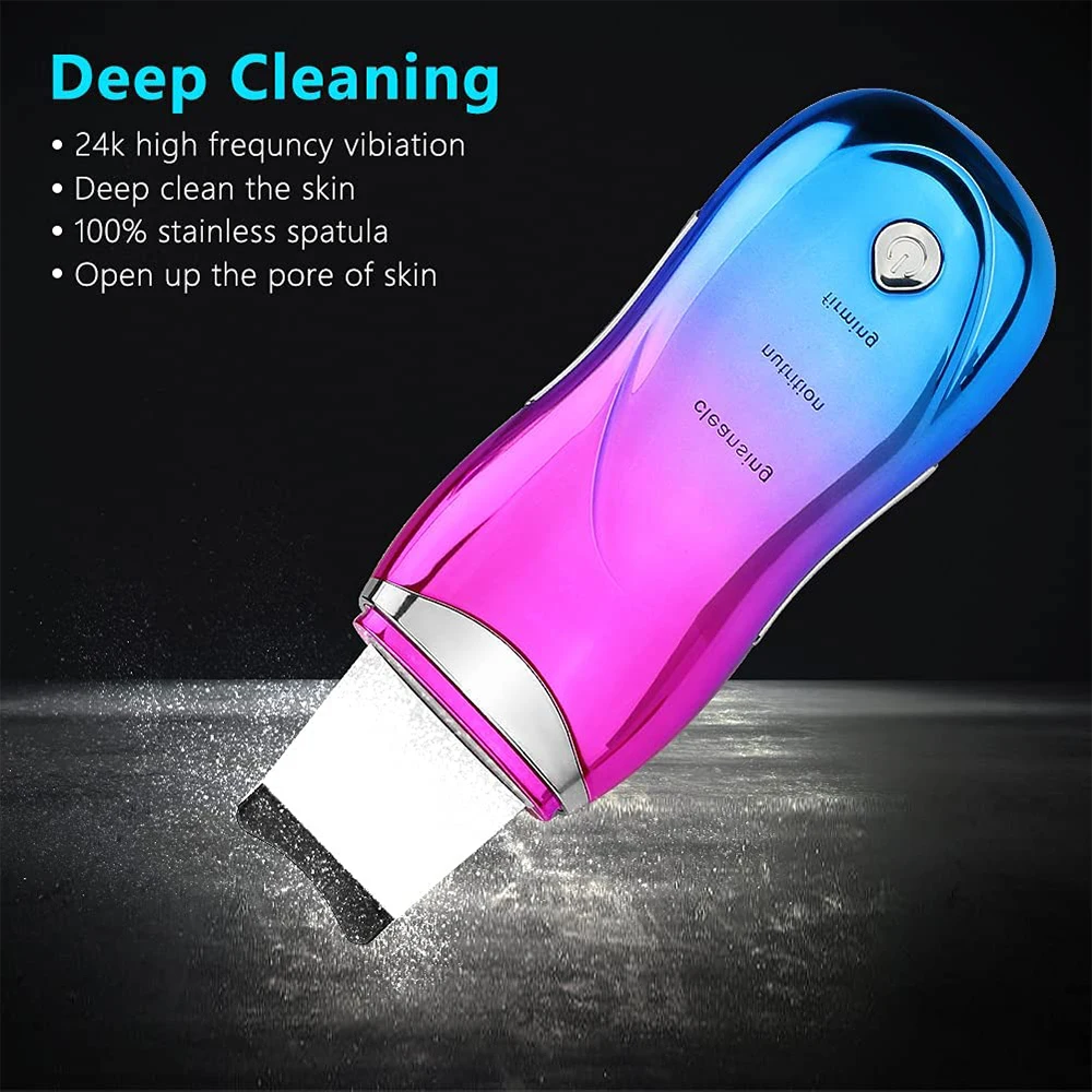 Micro Huidige Ultrasound Facial Spatel Gezicht Peeling Ultrasone Huid Scrubber Cavitatie Peeling Schop Mee-eter Acne Remover