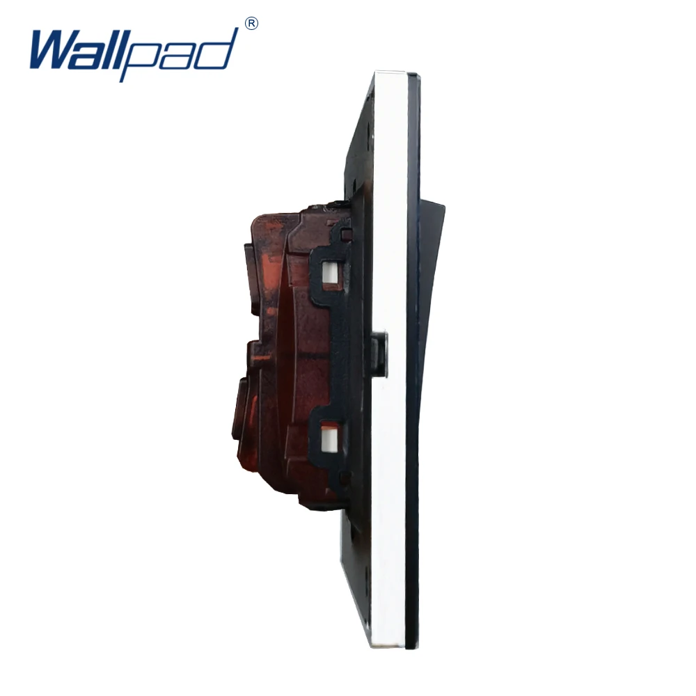 1 Gang 1 Way Switch Wallpad Luxury Wall Light Switch Satin Metal Panel On Off Rocker Switch Interrupteur Fluorescent  Indicator