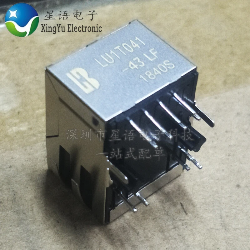 LU1T041-43LF original RJ45 network interface socket with lamp built-in network transformer