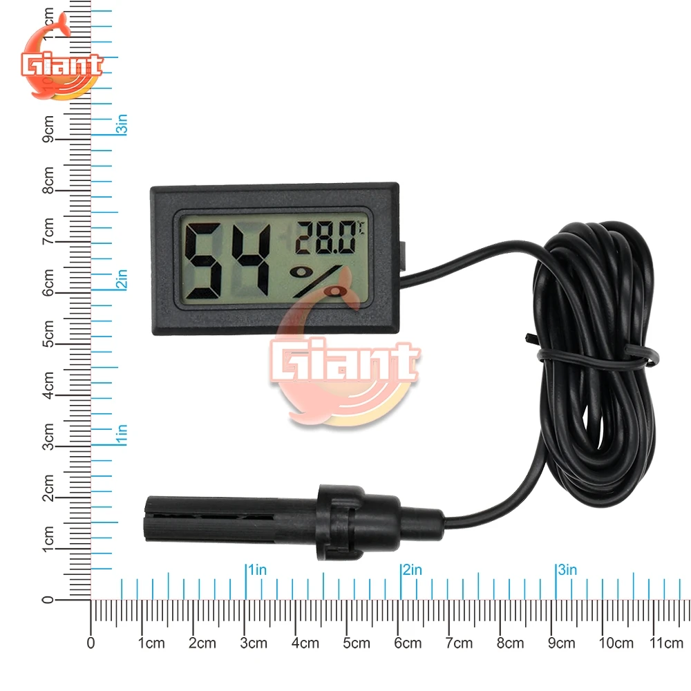 Mini LCD termoigrometro termometro digitale per interni igrometro 1.5M sensore di temperatura cavo misuratore di umidità sonda