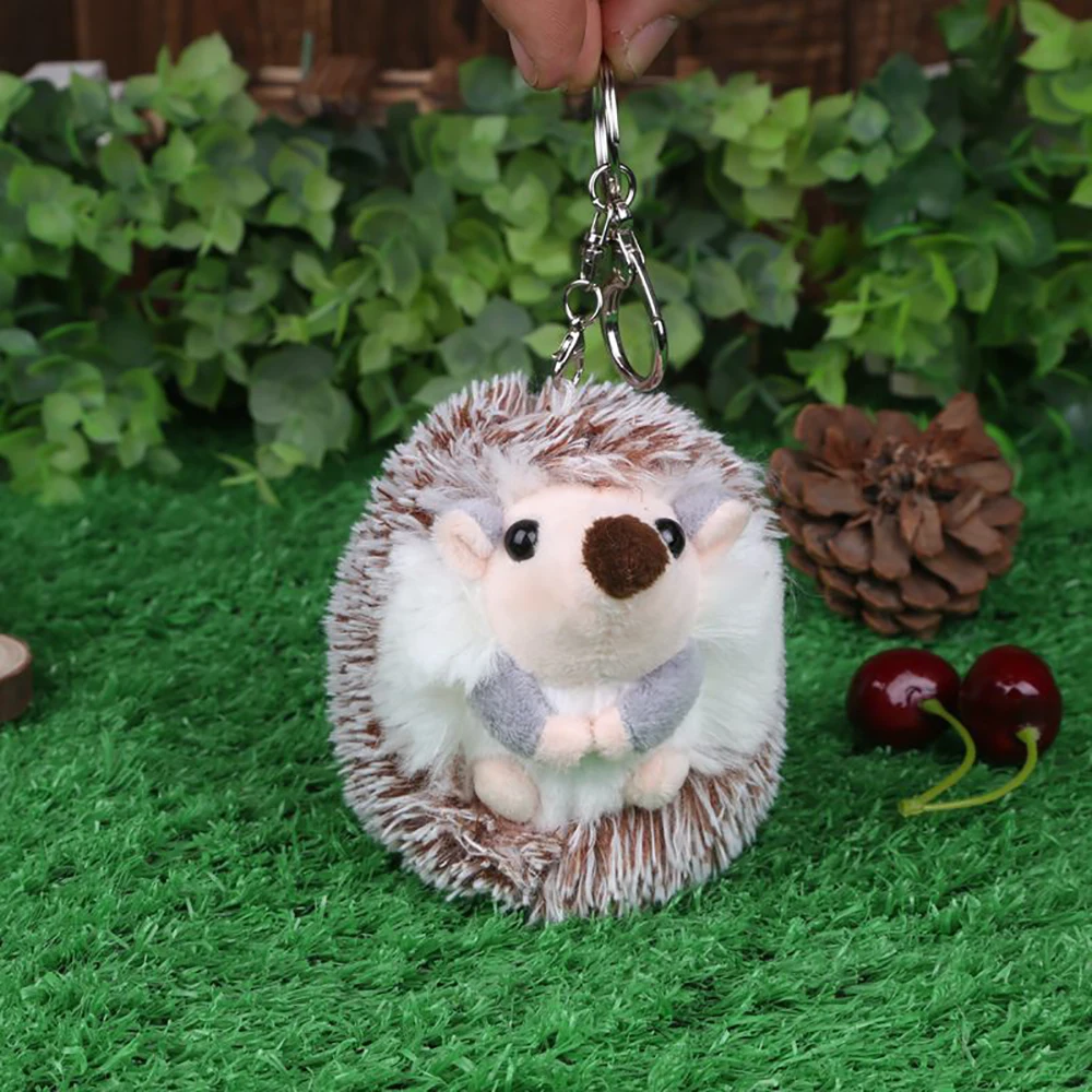 Creative Gift Women car keychain Car-styling Plush hedgehog keychain Car Keyring Auto Accessories