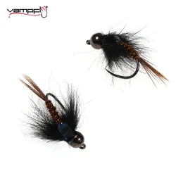 Vampfly 8PCS 8# 10# 12 Bead Head Pheasant Tail Nymph Fly Tying on Barbless Hook Fast Sinking Fly Lure For Trout Fishing Bait