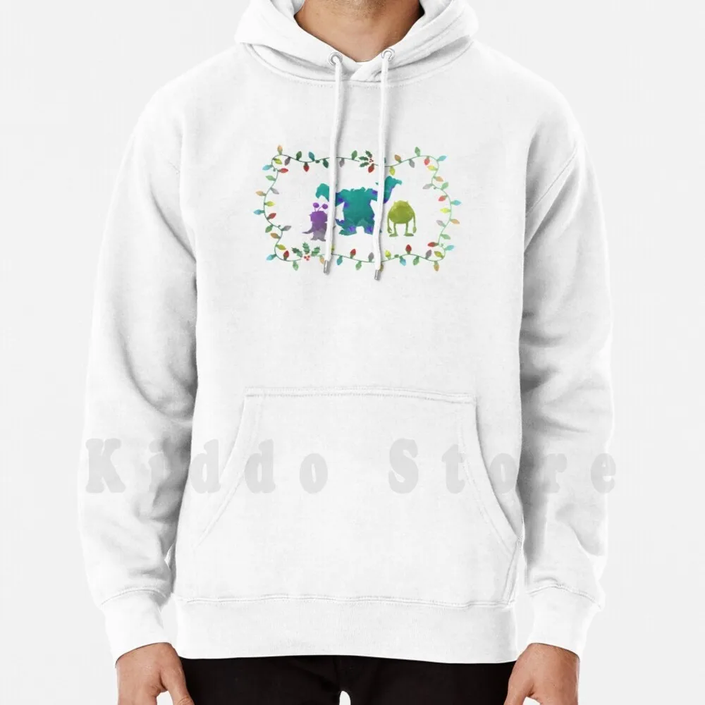 Christmas Inspired Silhouette Hoodie Long Sleeve Christmas Inspired Silhouette Pixar Monsters Inc Boo Sulley Mike