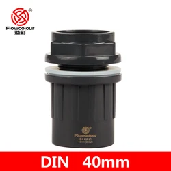 Flowcolour 40mm UPVC bulkhead Connectors Socket Water Tank Aquarium Inlet Outlet Joints Pipe Pipe Adapter Garden Irrigation