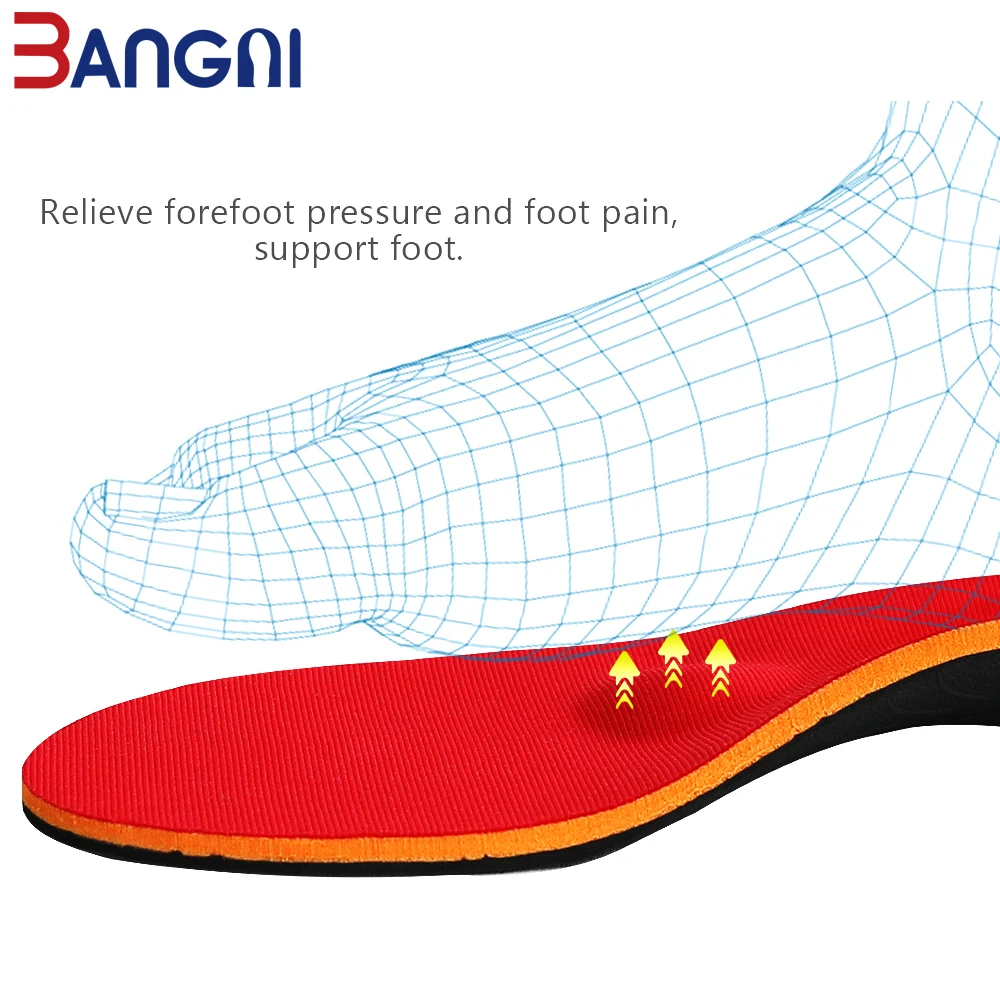 Bangnisole Orthotic Insoles Arch Support Shoes Insert Mild Flat Feet Orthopedic Insoles Men Woman Heel Pain Plantar Fasciitis