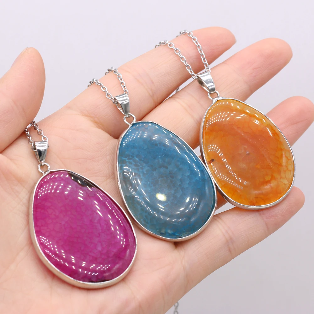 Dragon Pattern Agate Pendant 100% Natural Drop-shaped Necklace Men and Women Couples Banquet Wear Exquisite Holiday Gifts