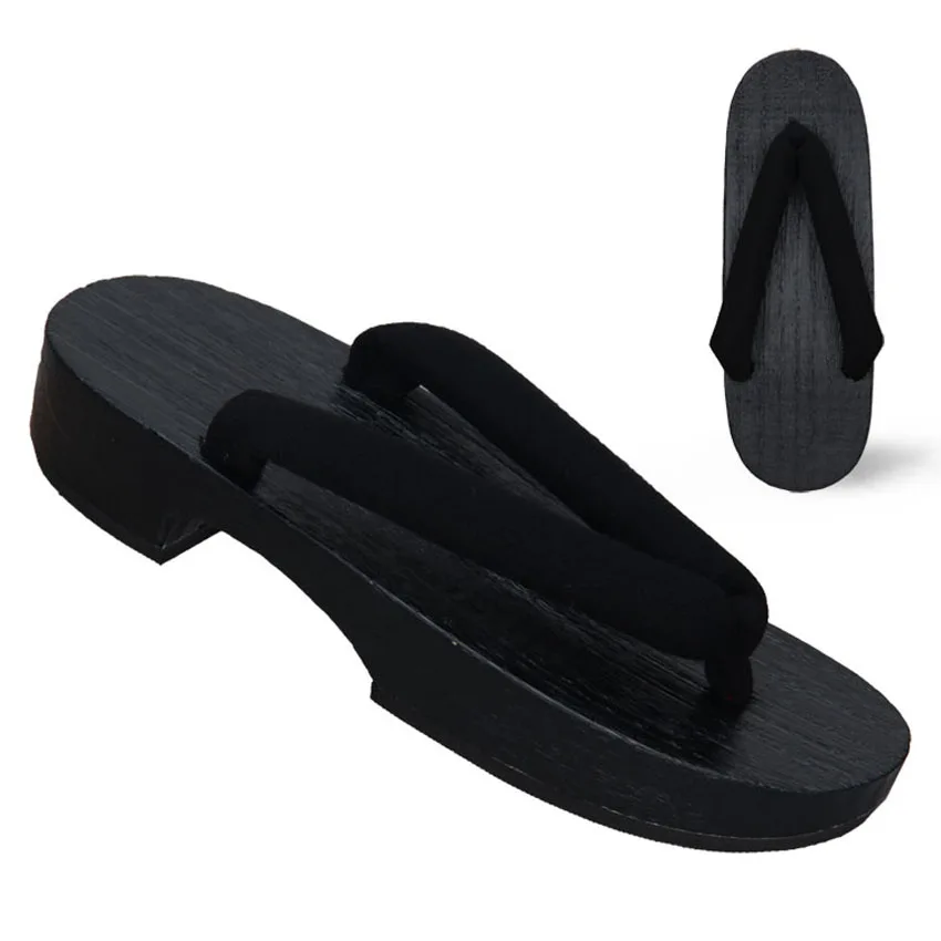 Japanese Cosplay Shoes Oriental Japanese Traditional Geta Clogs Anime Woman Man Wooden Paulownia Slippers Cosplay Hair Shoes