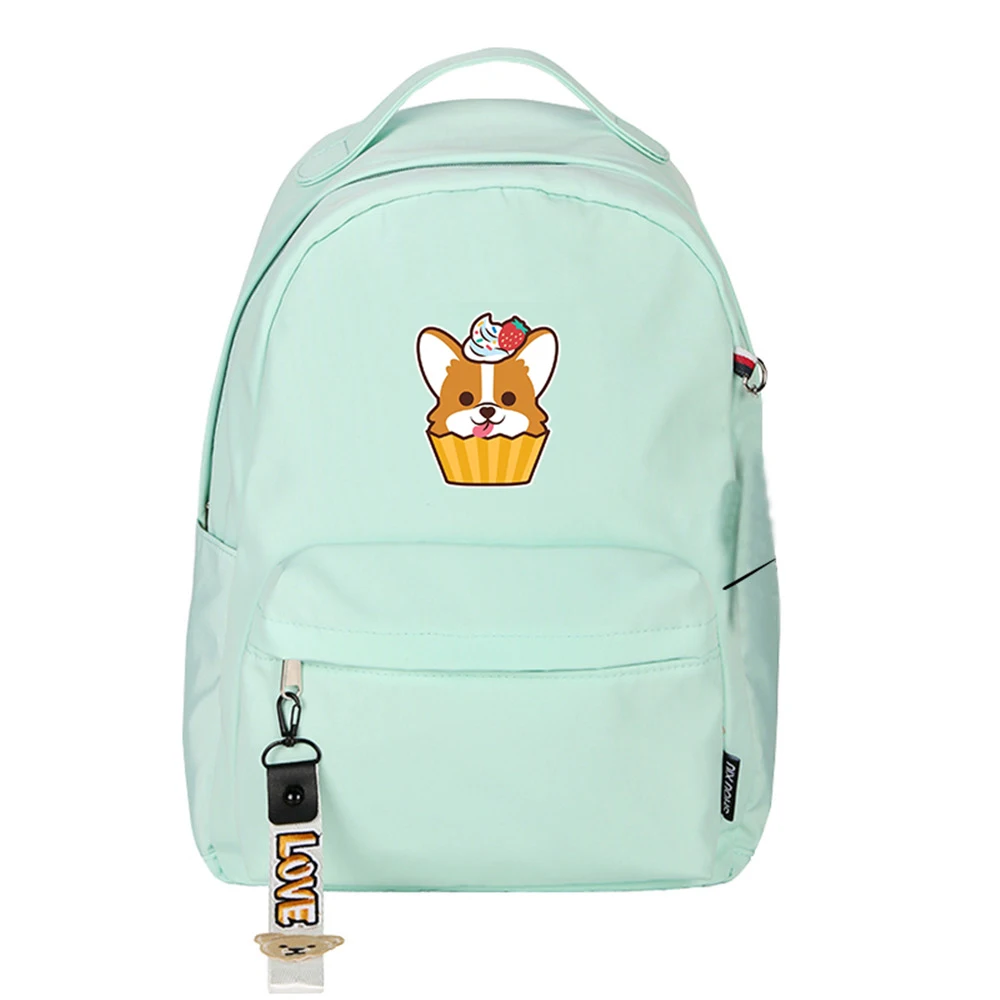

Candy Color Women Bagpack Kawaii Cake Doge Husky Corgi Cute Backpack Nylon School Bags for Teenage Girls Mochila Feminina