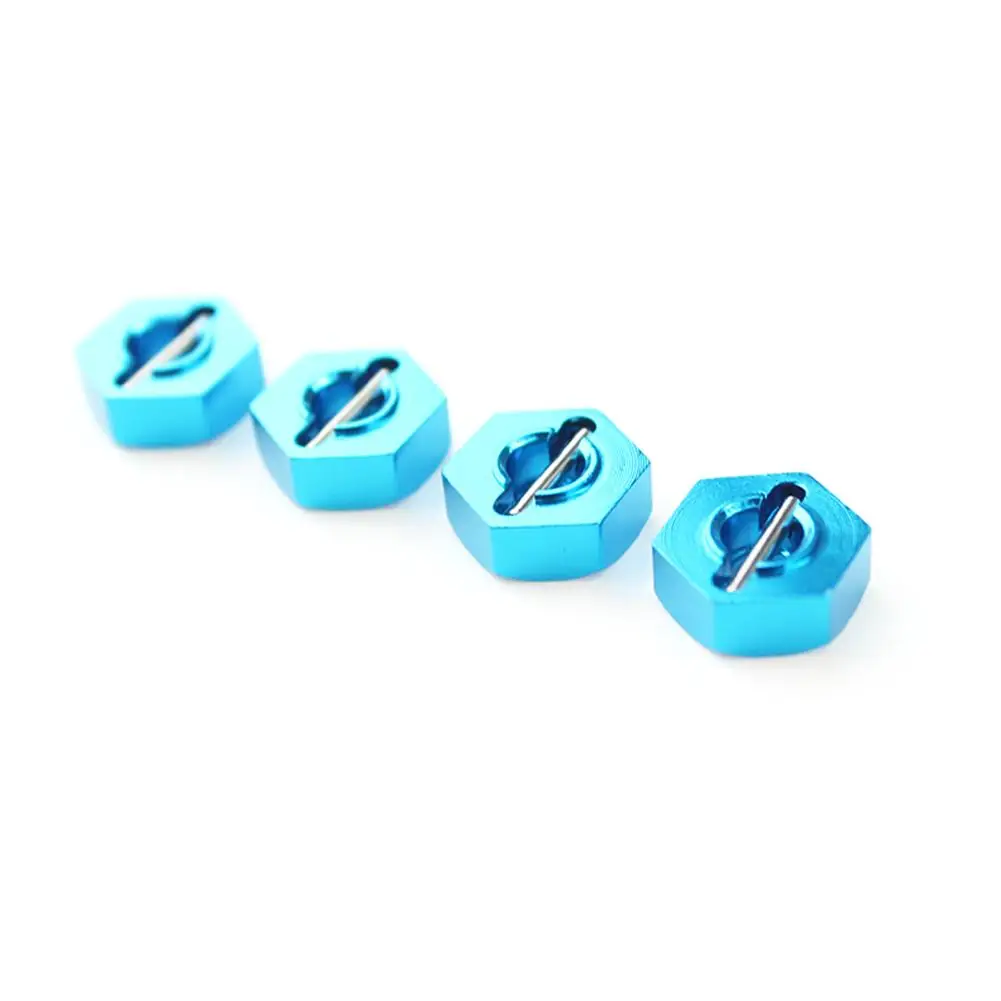 4PCS RC Car Wheel Hex Nut With Pins Drive Hubs Convert Adapter Metal Upgrade Parts For WLtoys New 12428 12423 1/12 RC Vehicles