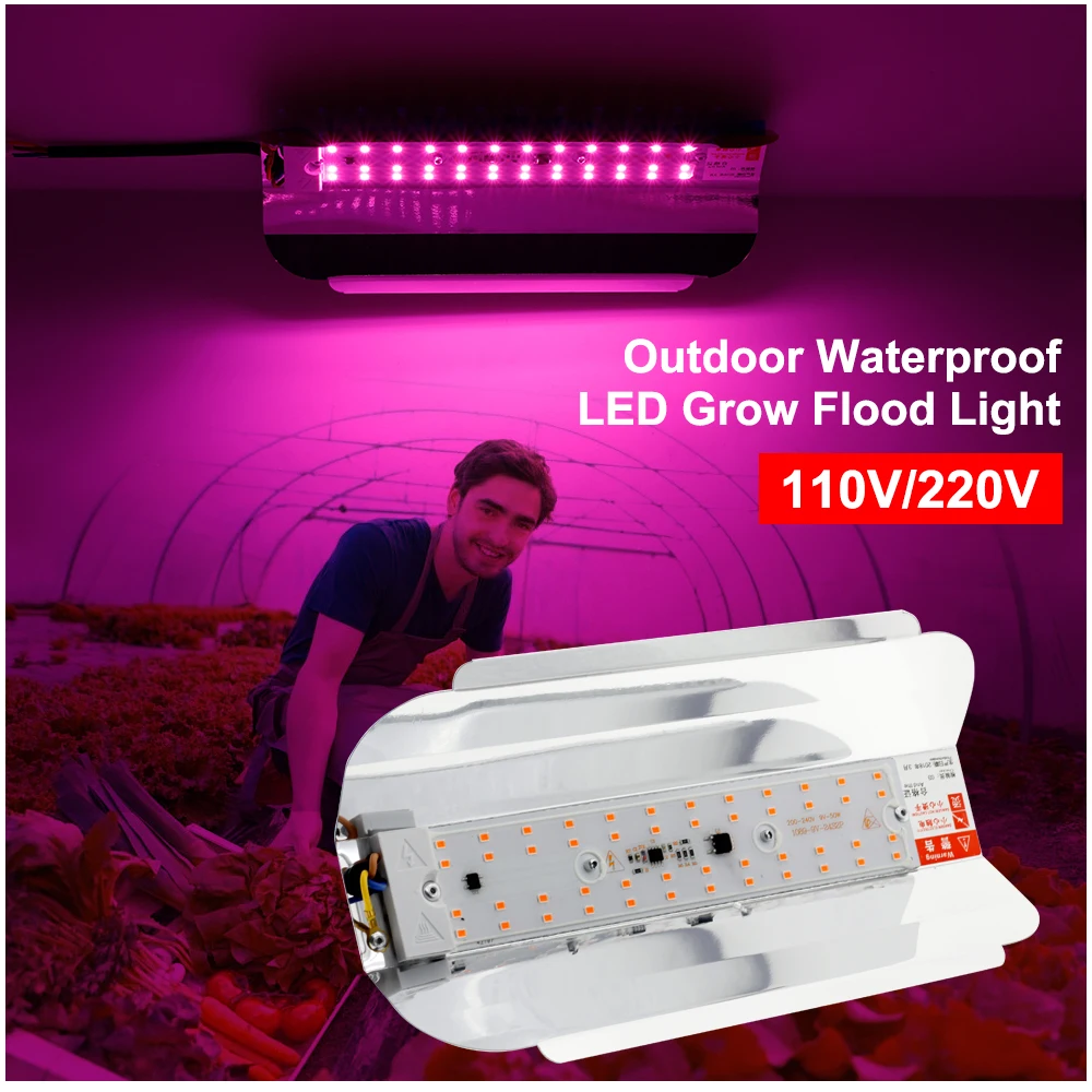 LED Grow Light Full Spectrum 100W  Phyto Flood Lights Outdoor LED Growing  phytolamp for vegetable flower seedlings