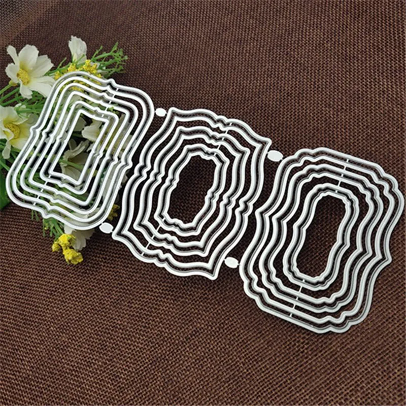 3pcs label frame set Metal Cutting Die Stencils for DIY Scrapbooking Album Decorative Embossing Handmade Paper Cards Gift