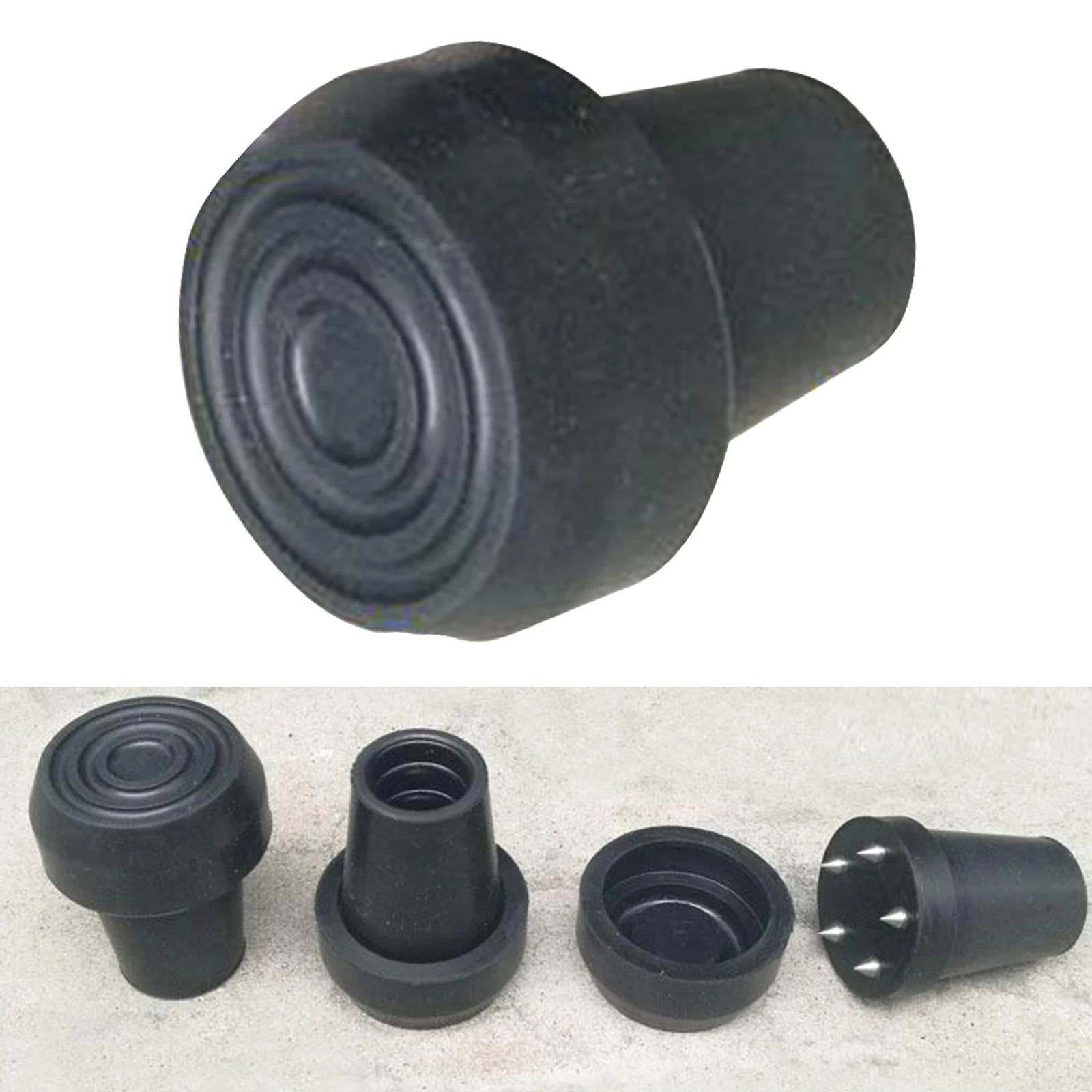 Almohadillas de pie anti-metal para todo terreno, muletas de 5 puntas, accesorios para bastones de caminar, bastón de Trekking, nieve de invierno