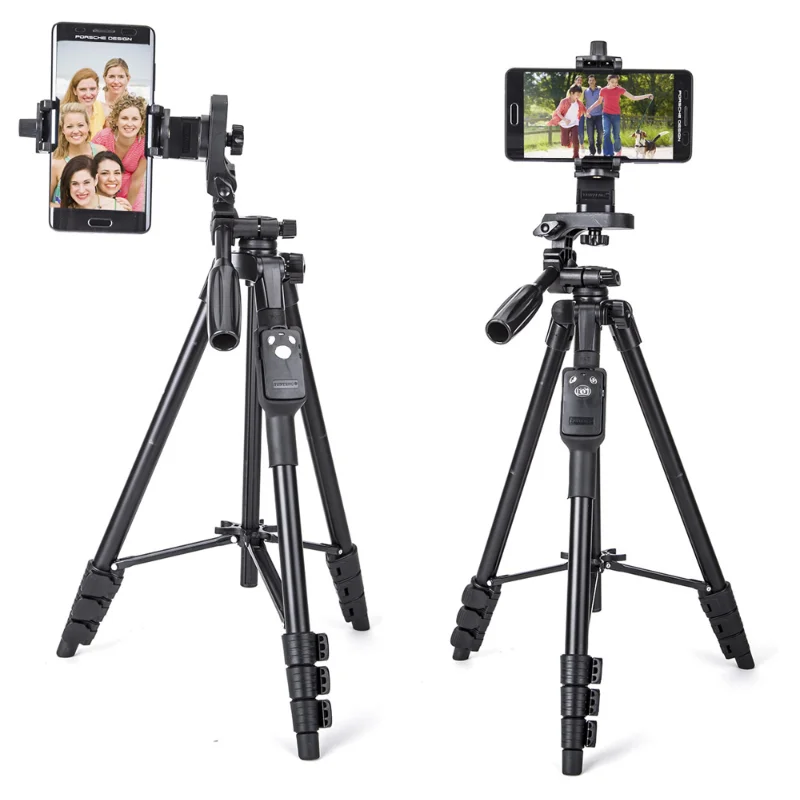 Yunteng 5218 VCT-5218RM Camera Tripod Self-Portrait Monopod Bluetooth Remote Control Selfie Phone Clip