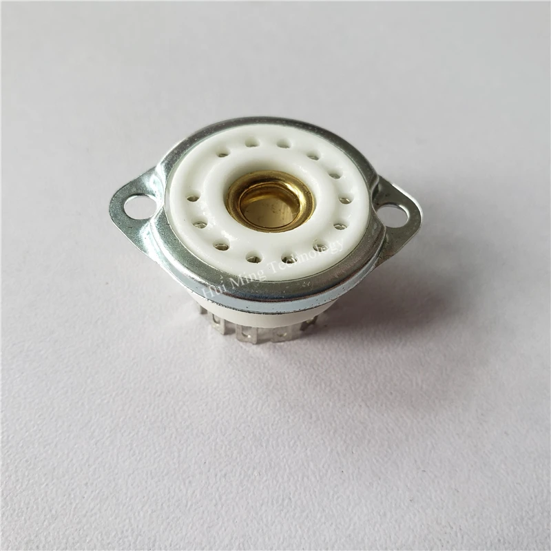 

8pcs ceramic tube socket 13 pin B5092 tube socket GZC13-F silver foot for QS30-1 SZ-8 YS30-3 Fluorescent tube amplifier