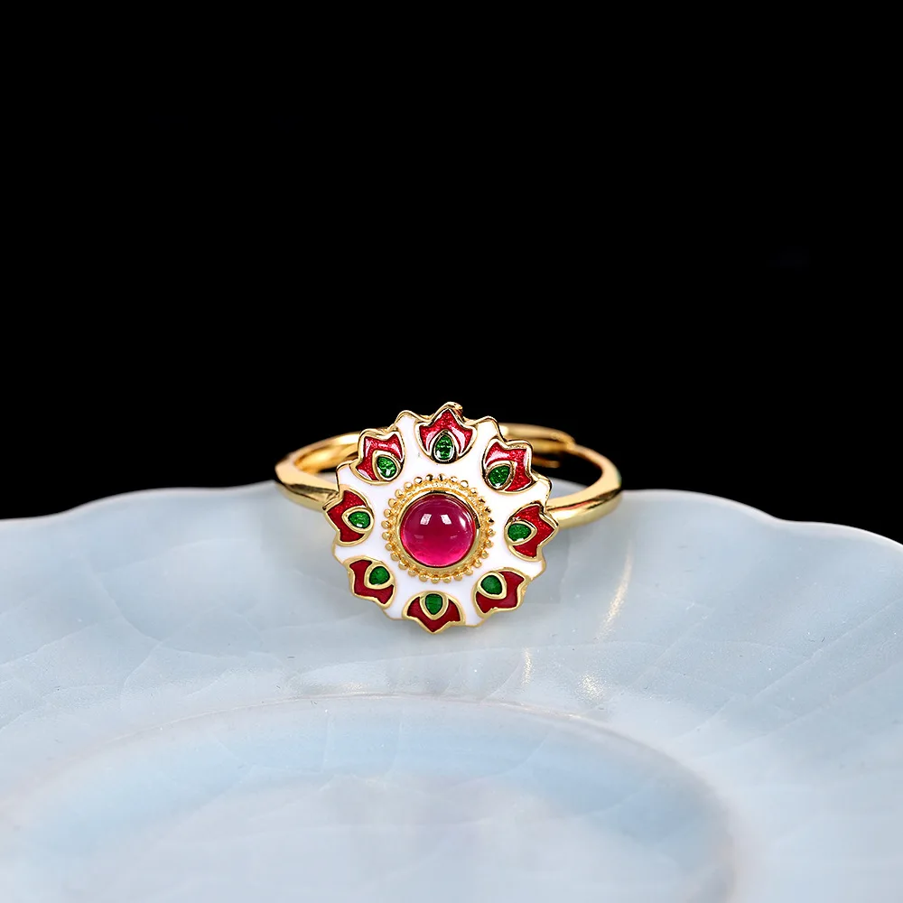 

Uglyless Passionate Island Стиль Цветочные комплекты ювелирных изделий для женщин Серебро 925 пробы Серьги-гвоздики Кольца Эмалированные цветы Brincos