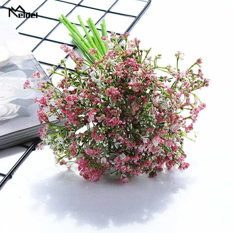 Meldel Kunstmatige Babysbreath Bruiloft Decoratie Bloemen Nep Bloem Bruidsboeketten Thuis Decoratie Nep Babysbreath Bloemen