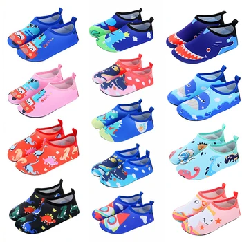 Zapatos de playa de agua para niños y niñas, zapatillas de natación de secado rápido, calcetines de baño de esnórquel para interiores, zapatilla suave para niños